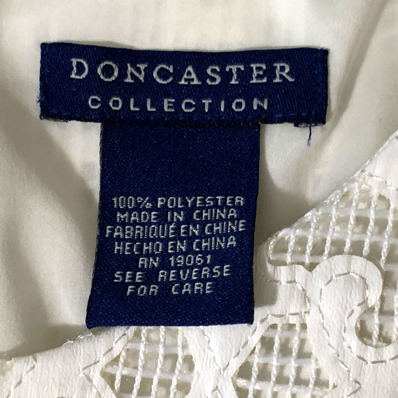 Vintage Doncaster Women's Ivory Lace Dress Sz 6 Sheath Short Sleeve Knee Length - Picture 3 of 10